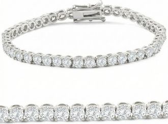 Pompeii3 8.00Ct Diamond Tennis Bracelet 14k Gold Lab Grown 7