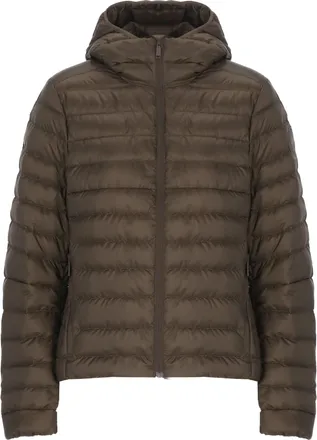 Canada Goose Brown Aethera Hooded Quilted Down Jacket