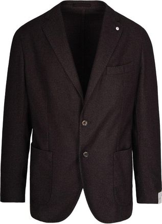 L.B.M. 1911 Single-Breasted Brown Wool And Cashmere Blazer