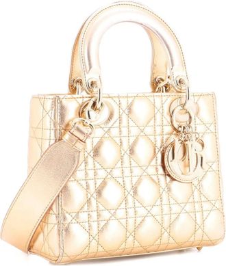 Dior My ABCDior Lady Dior Bag Cannage Quilt Lambskin crossbody bag - Oro