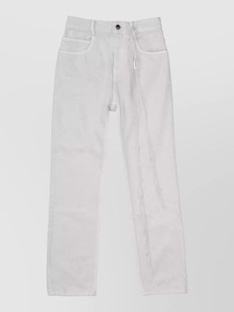 Ann Demeulemeester denim slim-fit cropped straight trousers