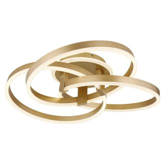 Netlighting Herwig Semi Ceiling Light Gold LED Dimmable 2700-6000K Remote
