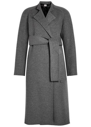 Khaite Deena Belted Wool Coat - Grey - S (UK8-10 / S)