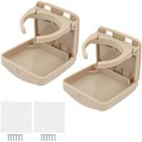 OEM Adecuado Para Portavasos Plegables De Puertas De Coche, Con Tornillos, Apto Para Barcos, Suv, Camiones Y Buques, Color Beige (hf-pab)