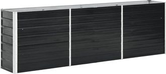 vidaXL Vidaxl - Arriate De Jard&iacute;n De Acero Galvanizado Antracita 240x40x77 Cm