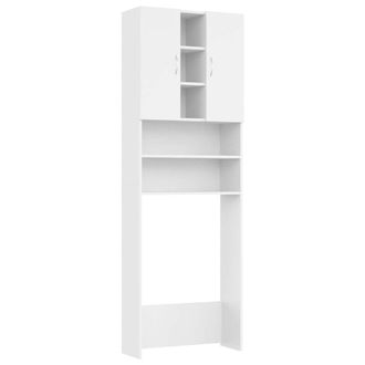 vidaXL Armario De Lavadora Blanco 64x25,5x190 Cm Vidaxl