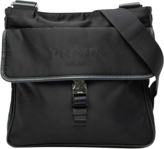 Prada Pre-owned Crossbody Bag - Dames - Vintage Schoudertas - Zwart - ONE Size - Leer - Vintage