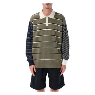 adidas 007 Long Sleeve Polo - male - Adidas Originals - Polo Shirts - Green - XL - Tops