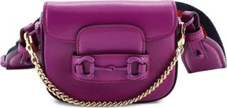 Gucci Horsebit 1955 Shoulder Bag Leather Super Mini crossbody bag - Viola