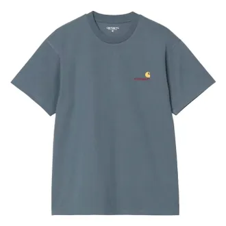 Carhartt Work in Progress American Script Short Sleeve T-Shirt Blue I029956-3GB-XX