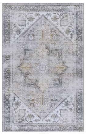 Safavieh Alfombra tradicional de poli&eacute;ster beige/gris, 183 x 244 cm
