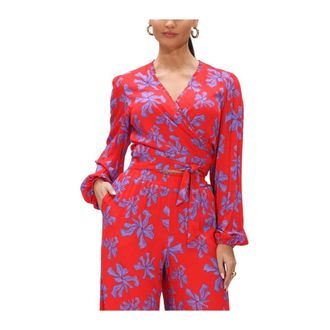 Harper & Yve Dames, Blouses & Shirts, Rood, Maat: XS Linnen