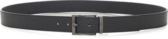 Emporio Armani Omkeerbare Ruvellleren Riem - Heren - Riemen - Blauw - ONE Size - Leer - Accessoires