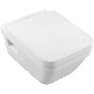 Villeroy & Boch Architectura, Inodoro Washdown, 370 X 530 Mm, Rectangular, Directflush, Modelo Colgante, Salida Horizontal, Porcel&aacute;nico Sanitario White Ceramicplus