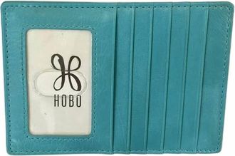 Hobo Womens Euro Slide Polished Card Case In Light Aqua