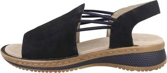 Ara Hawaii Wedge Sandaal - Dames - Schoenen - Blauw - Maat: 36 EU Leer