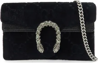 Gucci Dionysus Velvet Black Velvet Handbag (Pre-Owned)