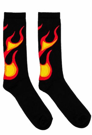 Palm Angels Mens Graphic Socks In Black