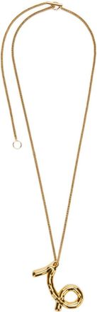 Jil Sander zodiac-sign pendant necklace - women - Silk/Brass - One Size - Gold