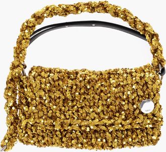 Jil Sander Borsa A Spalla Lavorata A Maglia Con paillettes Jil Sander
