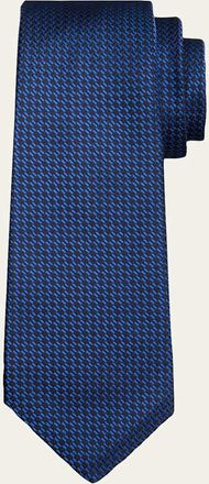 Kiton Mens Abstract Woven Silk Sevenfold Tie