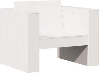 vidaXL Sof&aacute; De Jard&iacute;n Madera Maciza De Pino Blanco 79x60x62 Cm Vidaxl