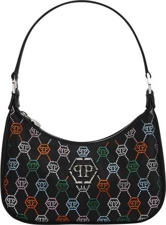 Philipp Plein Schoudertas met versiering - Dames - Schoudertassen - Zwart - ONE Size - Tassen