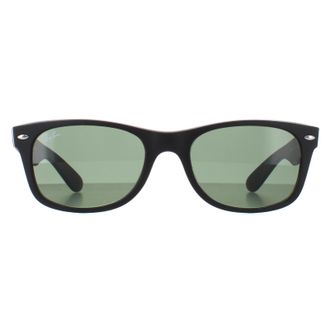 Ray-Ban Rectangle Black Rubber Green Sunglasses