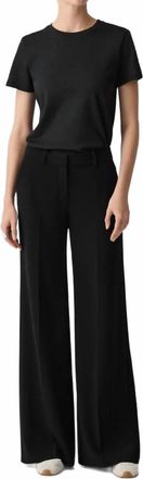 Theory Fluid Flare Pants In Admiral Crepe - Black