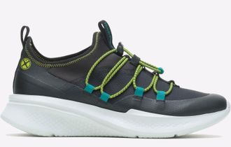 Hush Puppies Spark Bungee MEMORY FOAM Trainers Mens - Black Mixed Material - Size UK 9