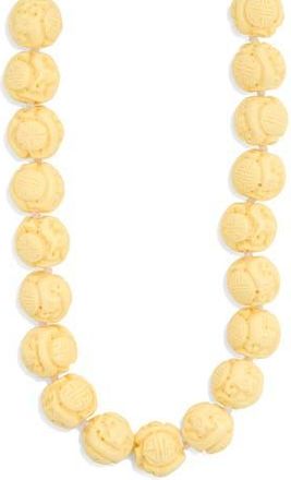 Kenneth Jay Lane Carved Resin Beaded Necklace in Ivory at Nordstrom Rack
