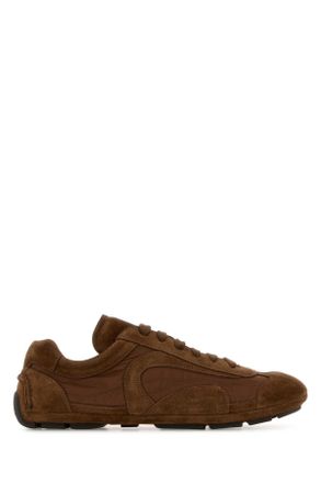 Prada Brown Suede And Re Nylon Montecarlo Re Edition 2005 Sneakers