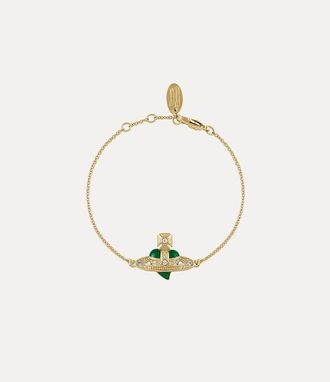 Vivienne Westwood New Diamante Heart Bracelet Gold-light-gold-quartz-crystal-indicolite-enamel Gold-light-gold-quartz-crystal-indicolite-enamel Women