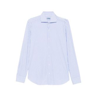 Barba I Stripe Shirt - Heren - Zakelijke Overhemden - Blauw - XL - Katoen - Overhemden