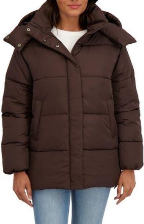 Sebby Water Resistant Puffer Jacket in Brown at Nordstrom Rack, Size X-Large