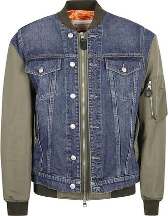 Alexander McQueen Denim Bomberjack - Heren - Bomber jackets - Veelkleurig - S - Denim - Jassen