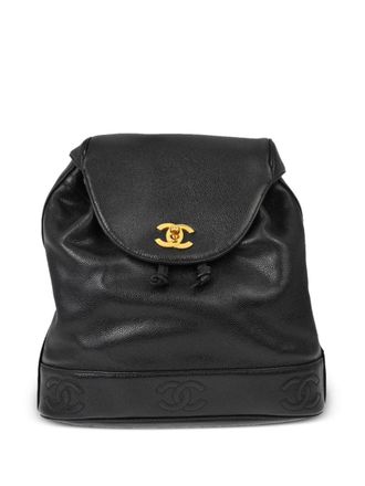Chanel 1995 Triple CC backpack - Black
