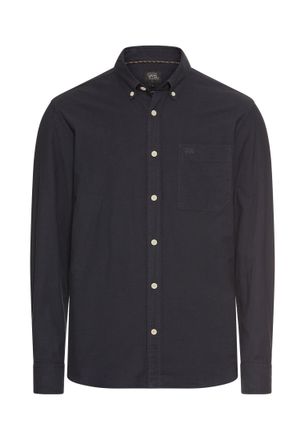 Camel Active Langarmhemd CAMEL ACTIVE, Herren, Gr. XXL, N-Gr, schwarz navy, Web, Obermaterial: 96% Baumwolle, 4% Elasthan, gestreift, regular fit taillenbedeckt, M