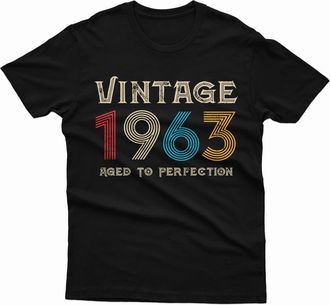 Generic Made in 1963 T-Shirt 60th Birthday Gift Present Mens Kids T-Shirt Classic Vintage 1963 Black XL