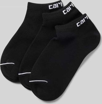 Carhartt Work in Progress Sneakersocken mit Label-Detail im 3er-Pack in Black, Gr&ouml;&szlig;e 1