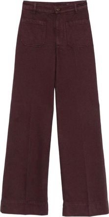 Victoria Beckham Alina Jean - Dames - Loose Fit Jeans - Rood - W25 - Katoen - Jeans