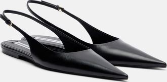 Victoria Beckham Leather slingback flats