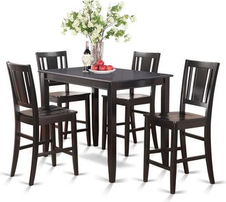 East West Furniture 5 Pc Counter height Table set-high Table and 4 Stools