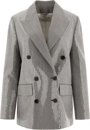 Golden Goose Dames, Jassen, Grijs, Maat: S Wol