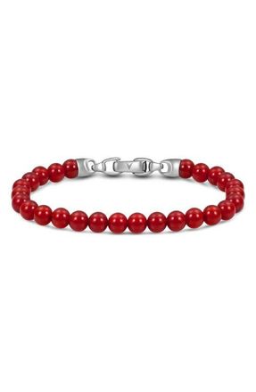Vincero Spiritual Bead Birthstone Bracelet in July /Red Onyx at Nordstrom, Size 8.5