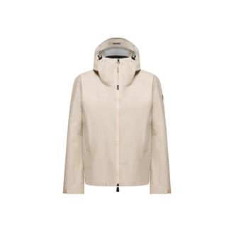 Moncler Moncler Chartres Linen Blend Hooded Jacket, Women, Beige, Size: 0