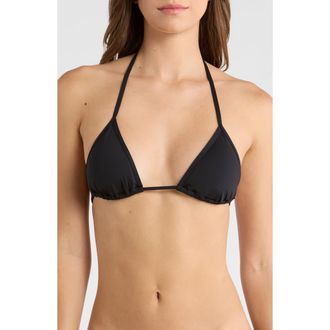 Rip Curl Classic Surf Triangle Bikini Top in Black at Nordstrom, Size Xx-Large