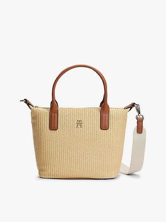Tommy Hilfiger Raffia Crossbody Tote Bag