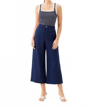 Fifteen Twenty Mason High Rise Wide Leg Pants In Navy
