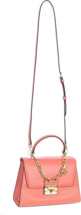 Michael Kors Verfijnde Handtas met Drukknoopsluiting - Dames - Schoudertassen - Rood - ONE Size - Leer - Tassen